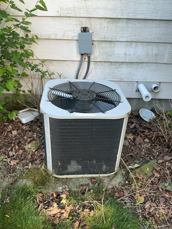 Completed annual maintenance tune-up on 11-year-old furnace system, performing standard safety checks, combustion analysis, and component inspection. Discussed air conditioning maintenance options and potential replacement considerations with customer, noting outdoor condenser unit showing age-related wear and corrosion on associated components.