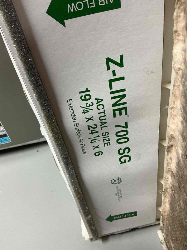 Completed annual cooling maintenance on one-year-old air conditioning system during scheduled service window. Installed new Z-Line 700 SG extended surface air filter and performed standard system inspection and preventative maintenance procedures.
