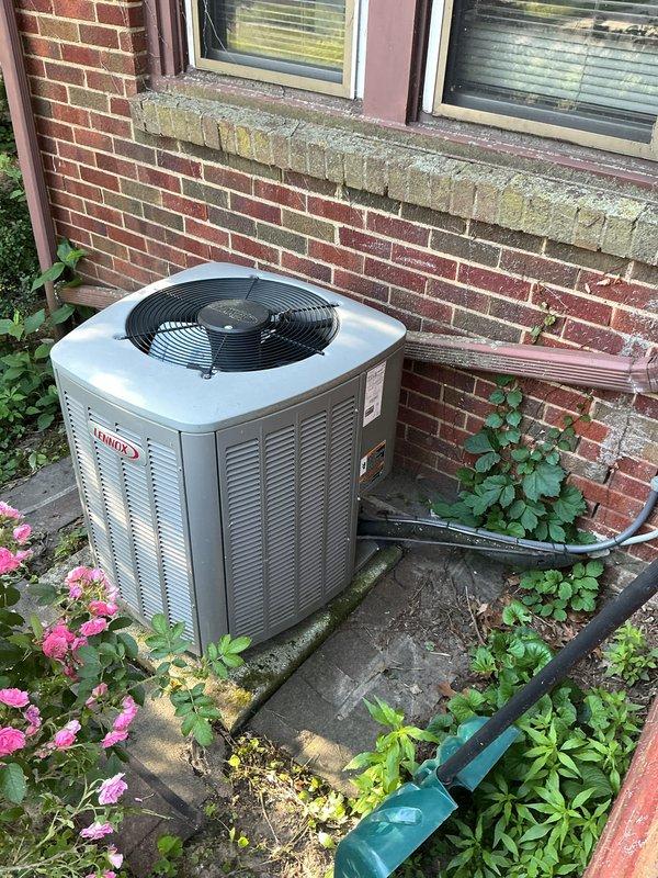 Completed scheduled maintenance on Lennox outdoor condensing unit. Performed comprehensive system inspection, cleaned condenser coils and surrounding area, and replaced TITAN HD capacitor (model PRCFD405A). Unit operational and cooling efficiently upon completion.