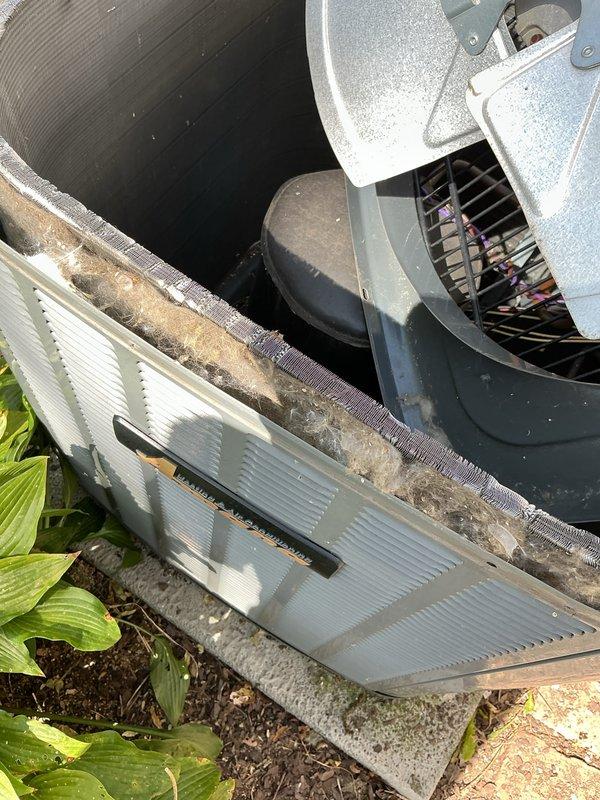 Completed prepaid air conditioning maintenance and furnace maintenance on 5-year-old Amana system. Performed comprehensive tune-up inspection of outdoor condenser unit and indoor furnace components, verifying proper operation of both heating and cooling systems per manufacturer specifications.