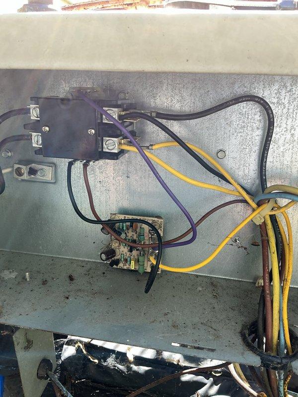 # HVAC Service Completion

Responded to no cooling complaint on residential air conditioning system. Upon arrival, conducted diagnostic evaluation of outdoor condensing unit. Found failed contactor with burned contacts preventing compressor and condenser fan operation. Contactor showed signs of electrical arcing and contact welding, indicating end of service life.

Removed defective contactor from control panel and installed new replacement unit. Verified all electrical connections were secure and properly torqued. Tested system operation through multiple cooling cycles. Compressor and condenser fan motor engaged properly. Measured electrical draw on both components, readings within manufacturer specifications. System now cooling effectively with proper airflow at indoor registers.