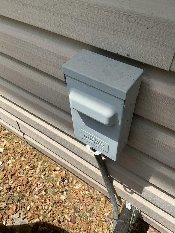 Completed routine maintenance on 3-year-old Lennox residential air conditioning system. Performed standard cooling season inspection including visual examination of outdoor condensing unit, electrical disconnect box, and associated components to ensure proper operation and system reliability.