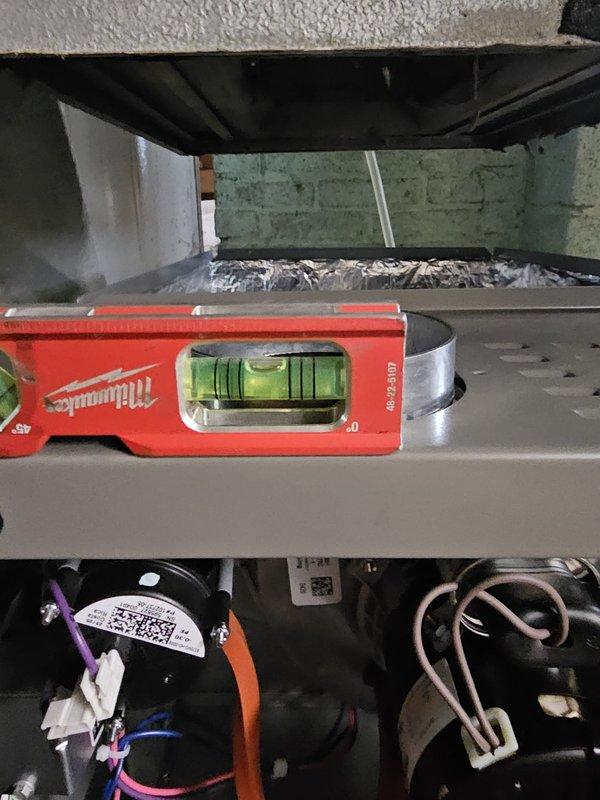 Completed installation of new furnace and humidifier system in basement mechanical room. Ensured proper leveling and alignment of all equipment and ductwork connections using precision measuring tools, verified electrical connections to blower motor assembly, and confirmed all components were securely mounted and operational per manufacturer specifications.