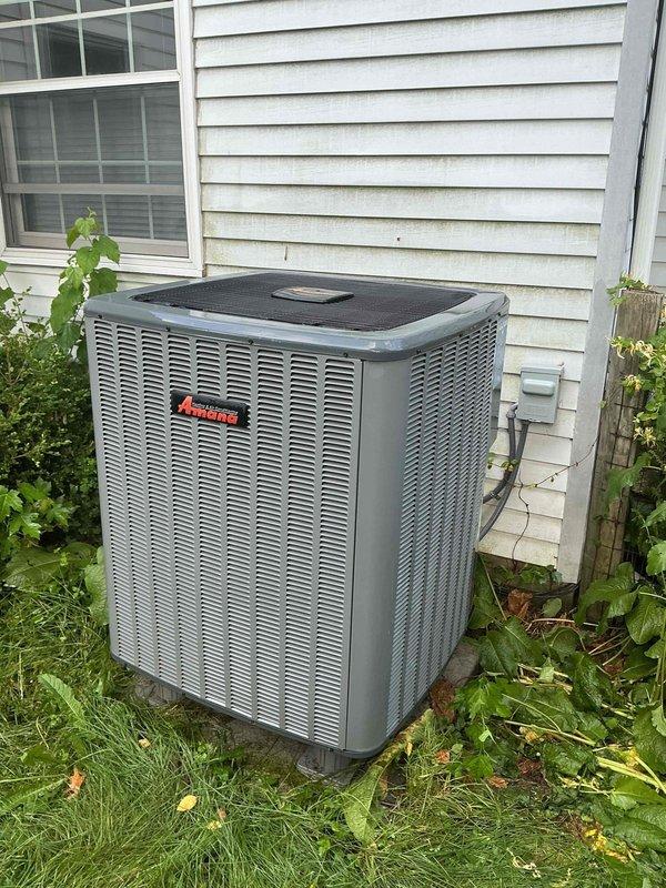 Responded to no cooling complaint on 3-year-old Amana air conditioning system. Upon arrival, connected Fieldpiece SMAN digital manifold gauges to service ports to diagnose refrigerant pressures and system temperatures. Performed system diagnostics and pressure testing to identify cause of cooling failure. Unit evaluated for warranty coverage eligibility given age of equipment.