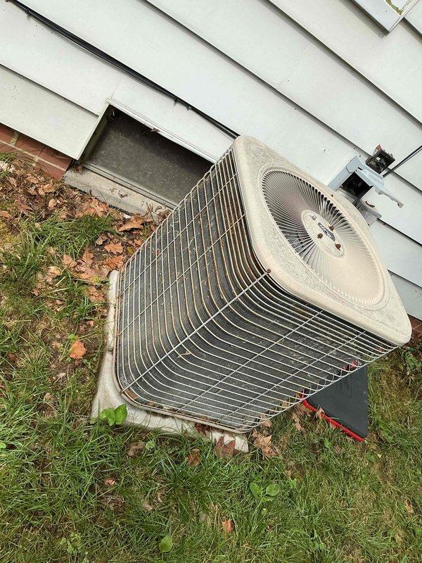 Responded to service call for air conditioning system not adequately cooling residence. Upon inspection, found 12+ year old HVAC system consisting of indoor furnace unit with air handler in basement and outdoor condenser unit. Performed diagnostic evaluation of both indoor and outdoor components, checking refrigerant levels, airflow, and overall system performance. Discussed system age and efficiency concerns with homeowner, as well as preventative maintenance membership options to extend equipment lifespan and improve reliability.