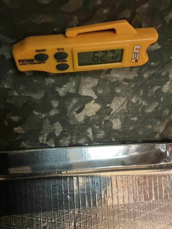 Responded to no cooling complaint on 11-year-old residential air conditioning system. Upon arrival, performed system diagnostics and temperature measurements at the unit and ductwork. Verified electrical disconnect functionality and measured supply air temperature at 62.4°F, indicating system operation. Completed visual inspection of outdoor unit and associated components to determine cause of cooling issue and restored proper system function.