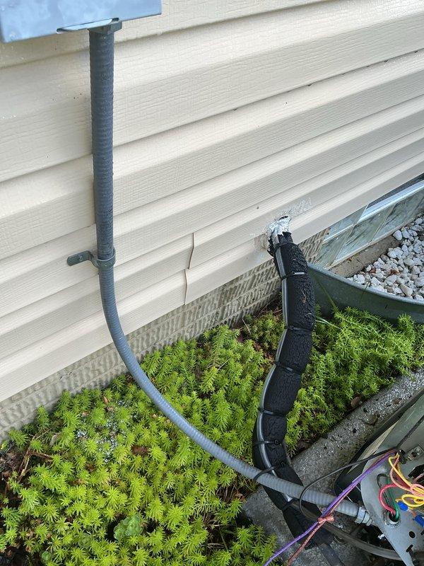 Completed scheduled air conditioning tune-up and preventative maintenance on 4-year-old cooling system. During inspection, identified capacitor with significant biological growth and discoloration requiring monitoring; verified all electrical connections, tested system operation, and confirmed unit is functioning within normal parameters.