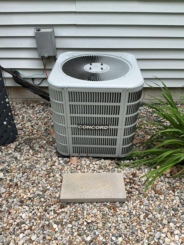 Completed routine maintenance and tune-up service on two 6-year-old Comfortmaker air conditioning systems at separate residential locations. Performed comprehensive inspection of both condenser units, including examination of heat exchanger coils, compressor operation, refrigerant lines, electrical connections, and disconnect boxes. Both systems were found operating properly with no deficiencies noted; all components cleaned, tested, and confirmed in good working condition.