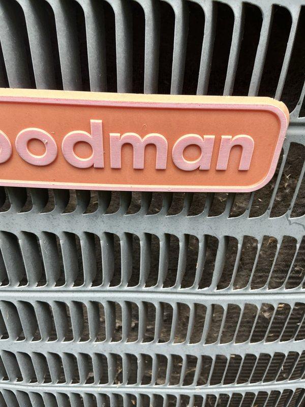 Completed routine cooling maintenance on a 15-year-old Goodman air conditioning system. Performed visual inspection of outdoor condensing unit, verified electrical disconnect operation, and assessed condenser coil condition. Unit operational at time of service with documentation photos taken of equipment nameplate and electrical components.