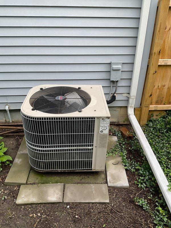 Provided comprehensive estimate for complete HVAC system replacement including existing Lennox furnace and outdoor AC condenser unit. Assessment covered removal of current equipment, installation of new high-efficiency system, electrical disconnect modifications, proper venting configuration with PVC intake/exhaust pipes, ductwork connections, condensate drainage, and concrete pad placement for outdoor unit.
