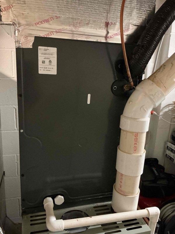 Completed comprehensive cooling maintenance on a 9-year-old Amana air conditioning system. Performed standard tune-up procedures including inspection of indoor air handler unit, outdoor condensing unit, refrigerant lines, condensate drainage system, and all associated components. All systems tested and found operating within normal parameters; unit left in proper working condition.