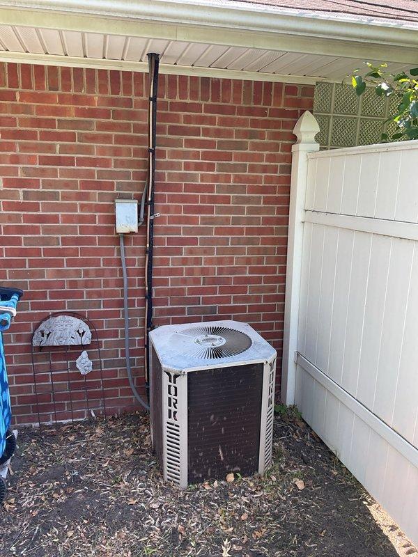Provided comprehensive equipment replacement estimate for complete HVAC system upgrade, including outdoor York condenser unit and indoor furnace assembly. Customer approved estimate under current promotional offering, with installation scheduled to replace existing aging equipment shown in both outdoor and basement utility locations.