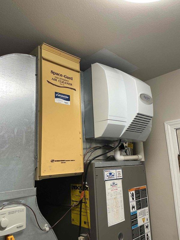 Responded to service call for 15-year-old air conditioning system experiencing reduced cooling capacity. Performed comprehensive diagnostic evaluation and AC tune-up maintenance, including inspection of electrical components, contactor, capacitor, and refrigerant levels. Inspected indoor HVAC equipment including air cleaner and humidifier systems. System found to be operational with adequate cooling performance restored following maintenance procedures.