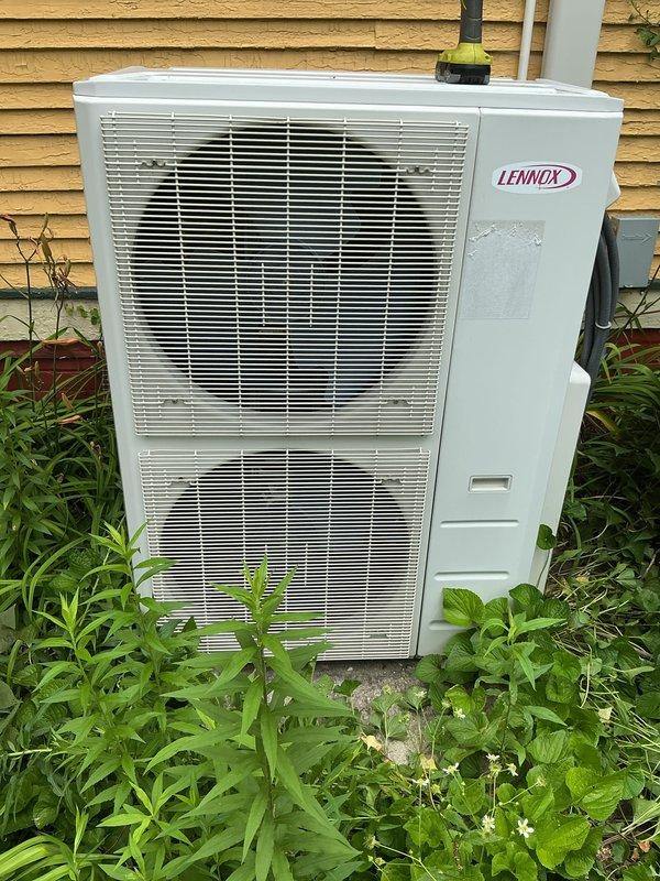 Performed routine maintenance and tune-up on three mini-split HVAC systems. Completed comprehensive inspection of outdoor condensing units, including cleaning of condenser coils, checking refrigerant lines, verifying electrical connections, and testing system operation. All units found to be functioning properly with no issues identified.
