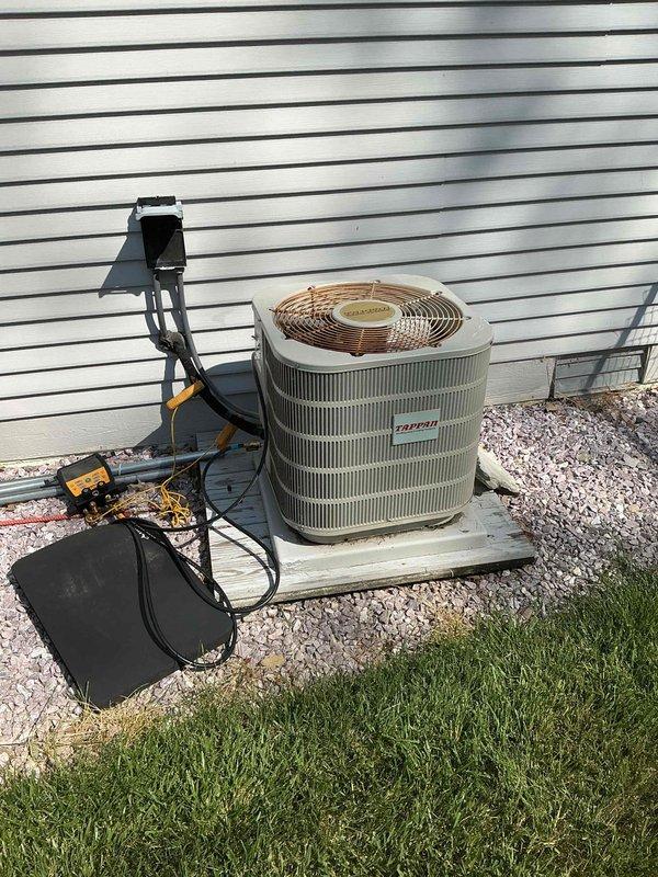 Responded to no cooling call on 16-year-old residential air conditioning system that was not coming on at all. Upon arrival, connected manifold gauges to outdoor condenser unit and performed diagnostic testing to determine root cause of system failure. Evaluated electrical components, refrigerant pressures, and overall system operation. Inspected indoor furnace unit and associated ductwork in attic space, checking for proper airflow and verifying thermostat communication with equipment. Completed necessary repairs to restore cooling function to operational status.