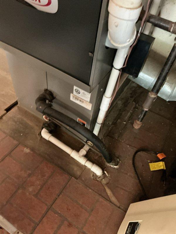 Completed routine cooling maintenance on 18-year-old HVAC system. Connected manifold gauges to outdoor condensing unit and verified refrigerant pressures and system performance. Inspected both outdoor unit and indoor air handler, checked all electrical connections, refrigerant lines, and condensate drainage systems to ensure proper operation for continued reliable cooling performance.
