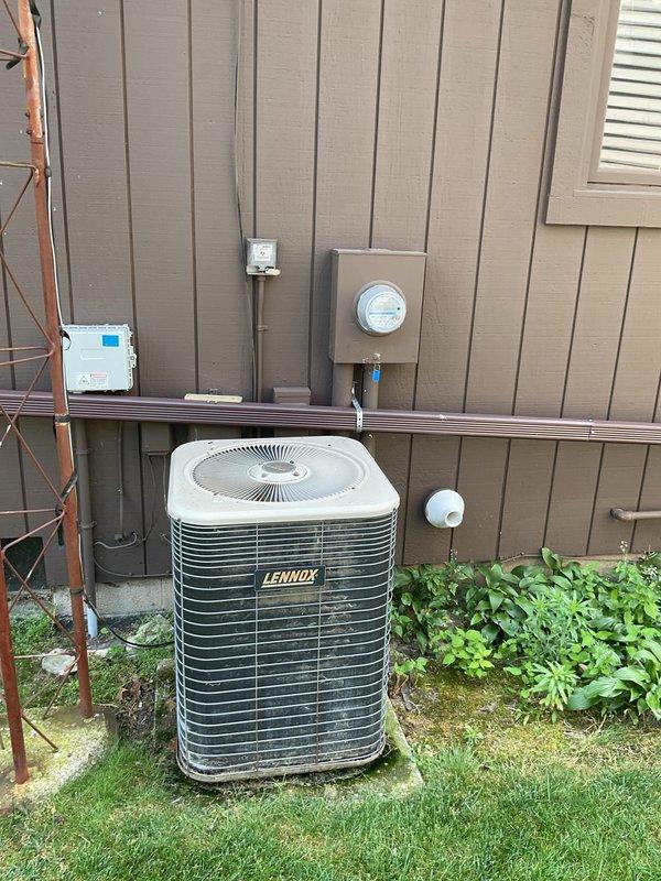 Provided comprehensive estimate for complete HVAC system replacement, including removal of existing Lennox outdoor condensing unit and indoor furnace equipment. Assessment covered new equipment specifications, installation requirements for both exterior condenser placement on existing concrete pad and basement furnace installation, along with necessary electrical, ductwork modifications, and condensate drainage connections.