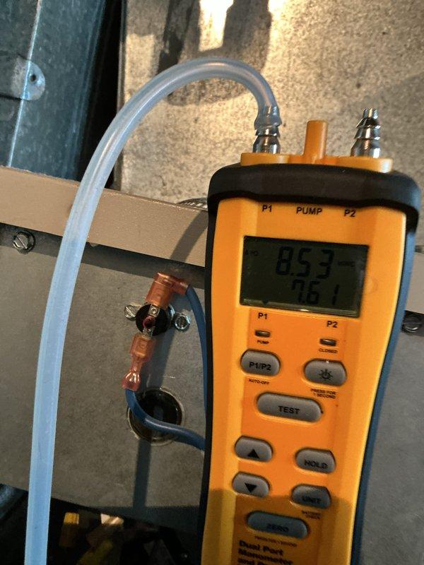 Performed comprehensive furnace inspection for property sale requirements. Conducted complete combustion analysis using flue gas analyzer, measuring oxygen levels at 8.6%, carbon monoxide at 6 ppm, and confirmed system efficiency at 91.8%. All readings within acceptable parameters for safe operation.