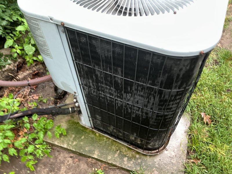 # HVAC Maintenance Service Completed

Performed routine preventative maintenance on a 10-year-old Lennox air conditioning system. Inspected condenser unit, cleaned debris from exterior grille and coils, verified refrigerant levels, tested electrical components, and confirmed system operation. Unit is functioning properly with no issues identified during inspection.