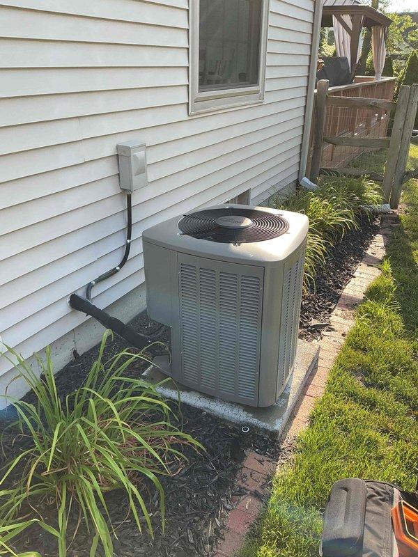Completed preventive maintenance tune-up on 5-year-old Lennox air conditioning condenser unit. Performed standard inspection protocol including electrical connections check, refrigerant level verification, condenser coil cleaning, and operational testing of all system components. Unit operating within manufacturer specifications with no deficiencies noted.