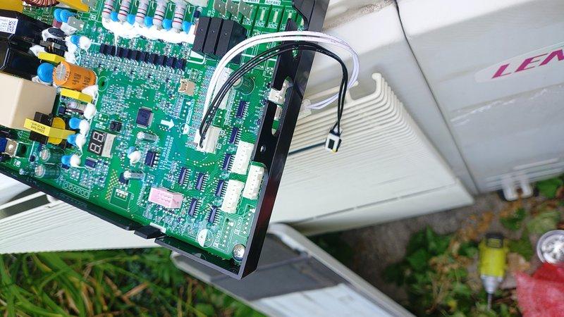 Returned to property to complete mini split system repair by installing replacement circuit board that was previously ordered and retrieved from warehouse. Removed housing to access control assembly, disconnected existing defective circuit board from wiring harness and capacitor bank connections, and installed new PCB with proper connections to all power distribution wires, signal cables, and electronic components. Verified all connections were secure, tested system operation to confirm proper functionality, and closed unit housing.