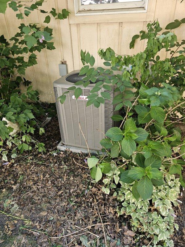 Completed full HVAC system replacement including installation of a downflow 80% efficiency 90,000 BTU furnace with matching downflow cased evaporator coil. Installed new single-stage outdoor condensing unit on concrete equipment pad with new disconnect box and electrical whip. Ran new 3/4-inch refrigerant line set spanning 50 feet to connect outdoor and indoor components. Configured supply ductwork with metallic transitions to accommodate downflow furnace orientation. Installed new thermostat and verified system operation across heating and cooling modes.