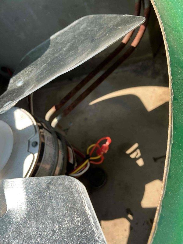 Replaced failed condenser fan motor on outdoor cooling unit. Disconnected electrical connections, removed old motor assembly, installed new motor with proper wiring configuration, and verified operational performance upon completion.
