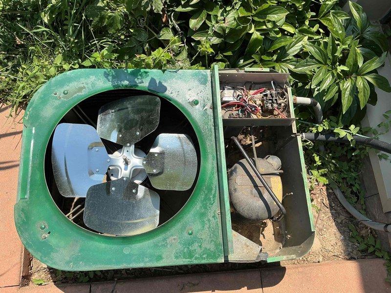 Replaced failed condenser fan motor on outdoor cooling unit. Disconnected electrical connections, removed old motor assembly, installed new motor with proper wiring configuration, and verified operational performance upon completion.