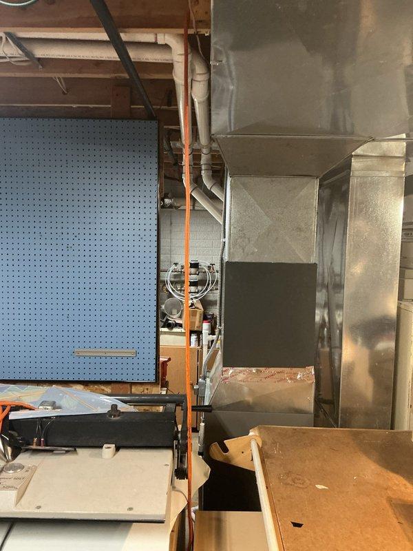 Completed installation of a 90,000 BTU upflow 96% efficiency furnace with full system setup and venting replacement. Installed approximately 40 feet of new 2-inch metal venting to accommodate the high-efficiency condensing furnace requirements, ensuring proper exhaust and fresh air intake. Installed new thermostat for system control, reconnected all gas, electrical, and ductwork connections, and verified proper operation with warranty coverage including 10-year parts and labor protection and 20-year heat exchanger warranty.