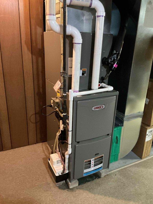 Responded to emergency no-cool call on a one-year-old Lennox HVAC system. Upon inspection, diagnosed and resolved the cooling issue, restoring proper system operation. All components inspected and system returned to normal functionality.