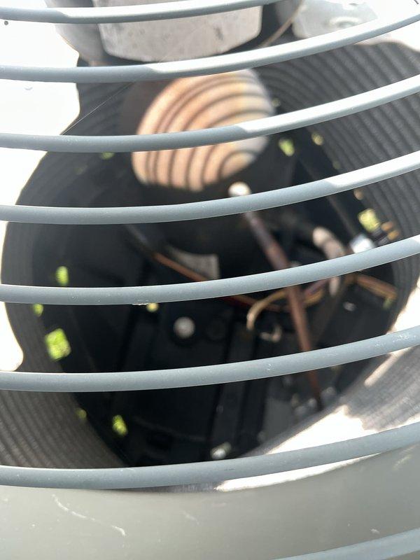 Responded to no-cooling call on 5-year-old AC unit. Replaced capacitor but unit remained inoperative. Upon inspection, found heavily soiled outdoor coil with significant dust and debris accumulation restricting airflow. Unit requires further diagnostic testing to identify root cause of failure, as capacitor replacement did not resolve the issue.