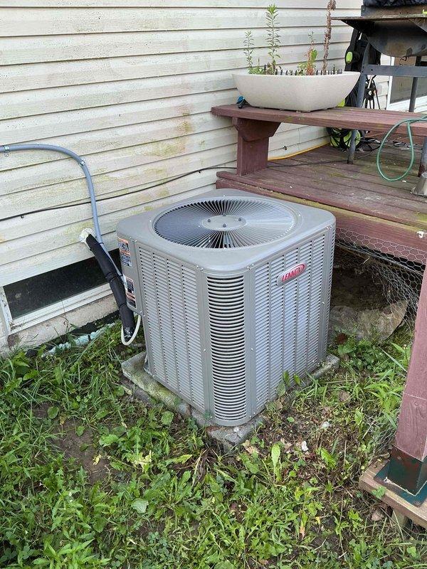 Completed comprehensive heating and cooling maintenance on one-year-old Lennox HVAC system. Performed seasonal inspection of furnace and air conditioning condenser unit, verifying proper operation of all components, checking refrigerant lines, and ensuring system efficiency for continued reliable performance.