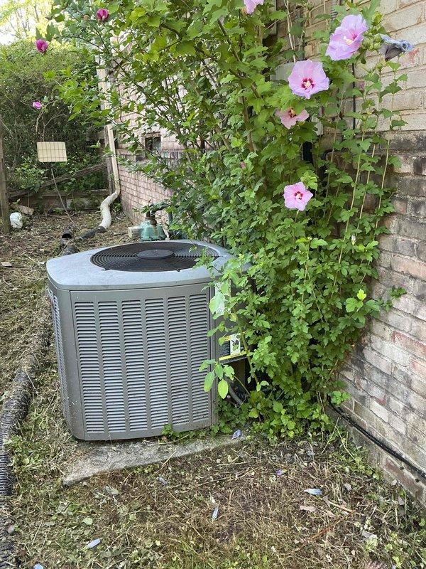 Completed routine maintenance on 20-year-old air conditioning system and 10-year-old furnace. Inspected outdoor condenser unit, verified operational status of compressor and condenser fan motor, checked refrigerant lines for proper insulation and signs of leakage, and confirmed adequate airflow through coil fins. Performed standard preventative maintenance procedures on both HVAC systems to ensure continued operation through the cooling season.