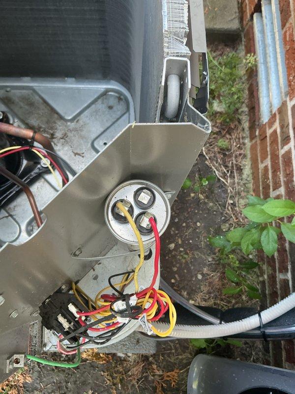 Completed scheduled recurring maintenance visit on 2-year-old Lennox air conditioning system. Performed comprehensive system inspection including outdoor condensing unit, refrigerant line set, electrical disconnect, and all associated components. Verified proper operation of compressor and condenser fan motor. Inspected electrical connections at junction box, confirming secure wire terminations and proper conduit routing. Examined refrigerant lines for insulation integrity and secure mounting along exterior wall. System operating within normal parameters with no deficiencies noted. Unit confirmed operational and ready for continued service.