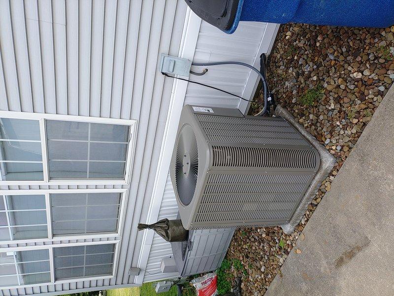 Completed annual tune-up maintenance on 1-year-old residential HVAC system. Performed comprehensive inspection of outdoor condensing unit including electrical connections, blower motor assembly, and condenser coils; verified all components operating within manufacturer specifications and confirmed proper system operation with no deficiencies noted.