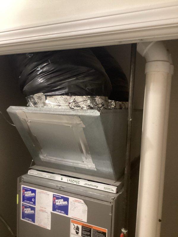 Completed comprehensive estimate for full HVAC system replacement at residential property. Assessed existing indoor furnace unit located in interior mechanical closet with limited clearance, noting current configuration includes metal plenum connection, flexible ductwork, and PVC condensate drainage. Evaluated outdoor condensing unit positioned on concrete pad against home exterior with existing electrical disconnect and refrigerant line set. Provided detailed replacement recommendations for both heating and cooling components to improve system efficiency and reliability.