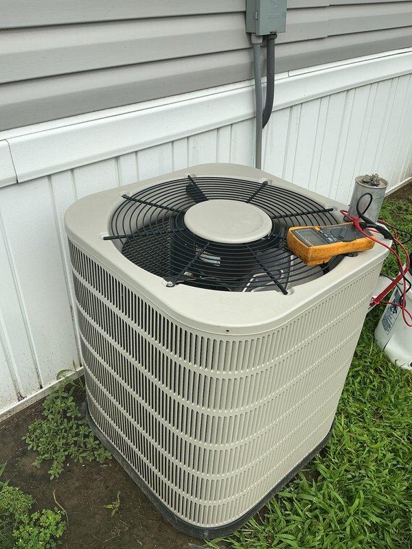 Completed comprehensive cooling maintenance and AC tune-up on 8-year-old Nordyne system for customer enrolled in yearly maintenance plan. Performed full system diagnostics using digital manifold gauges to verify refrigerant pressures and temperatures, confirming proper charge levels and system performance. Conducted electrical testing at outdoor condenser unit to ensure proper voltage and amperage to compressor and fan motor. Cleaned condenser coil, inspected fan operation, and verified all components functioning within manufacturer specifications.