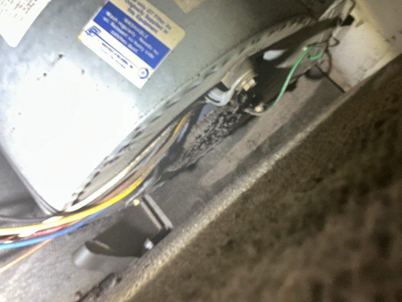 Responded to service call for non-operational A/C blower motor on Rheem furnace system. Upon inspection, diagnosed failed blower motor and completed replacement with new unit, reconnected all electrical wiring, and verified proper system operation and airflow.