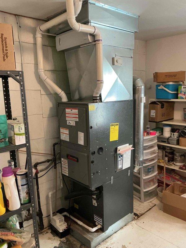 Completed comprehensive tune-up service on residential HVAC system including air conditioning and gas furnace units. Performed full inspection of electrical components, verified proper operation of TITAN PRO 40+5 MFD dual run capacitor and contactor assembly, checked all electrical connections and wiring integrity. Inspected furnace cabinet, ductwork plenum, and air handler components to ensure system is operating efficiently and safely for the upcoming season.