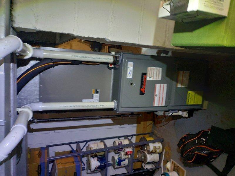 Completed comprehensive tune-up service on both air conditioning and furnace systems. Performed standard maintenance procedures including inspection of the 4-year-old AC unit and the furnace system which is over 10 years old, verifying proper operation of all components, checking refrigerant levels, cleaning condensate drain lines, inspecting electrical connections, and testing system controls to ensure optimal performance of both heating and cooling equipment.