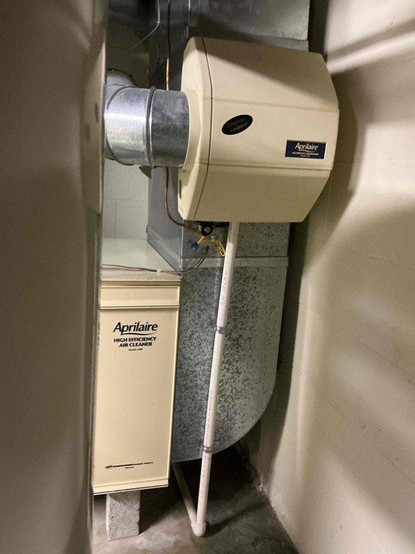 Completed comprehensive tune-up on 10-year-old Lennox gas furnace system with integrated Aprilaire whole-home humidifier. Performed full system inspection, cleaned and tested all components, verified proper operation of heating equipment and humidity control system, and confirmed all safety controls functioning within manufacturer specifications.