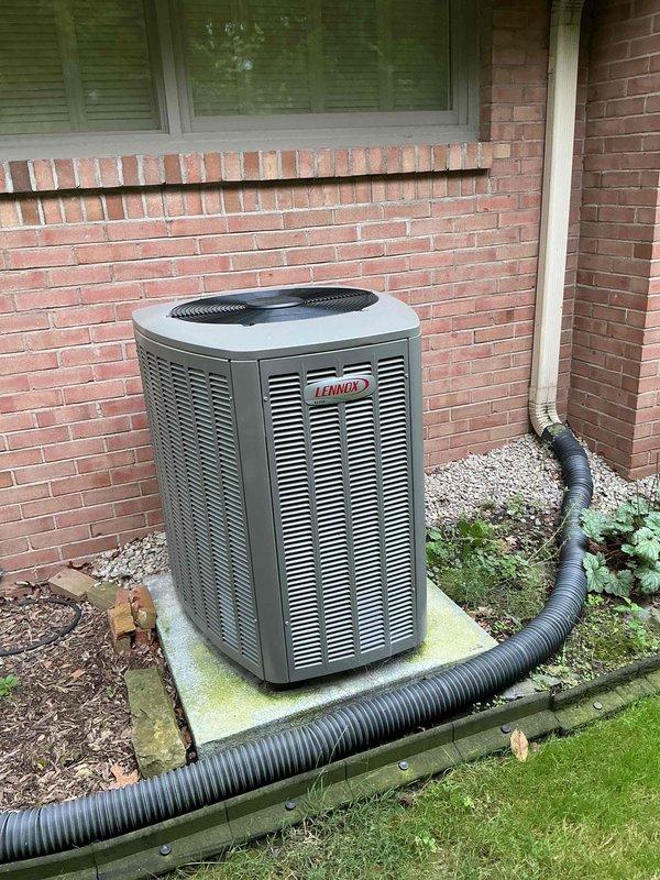 Performed comprehensive tune-up service on a 3-year-old Lennox air conditioning system and furnace during morning appointment. Completed full system inspection, cleaned condenser coils, checked refrigerant levels, tested electrical connections, and verified proper operation of all components. Unit is functioning efficiently with no issues identified; customer confirmed system performance is satisfactory.