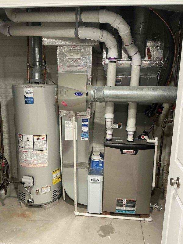 Completed scheduled heating maintenance on a 1.5-year-old Carrier furnace system. Performed comprehensive inspection of all internal components including blower motor assembly, control board, electrical connections, and safety systems. All equipment found operating within normal parameters with no deficiencies noted at time of service.