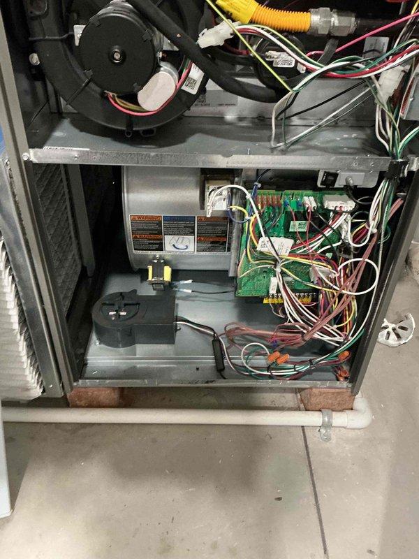 Completed scheduled heating maintenance on a 1.5-year-old Carrier furnace system. Performed comprehensive inspection of all internal components including blower motor assembly, control board, electrical connections, and safety systems. All equipment found operating within normal parameters with no deficiencies noted at time of service.