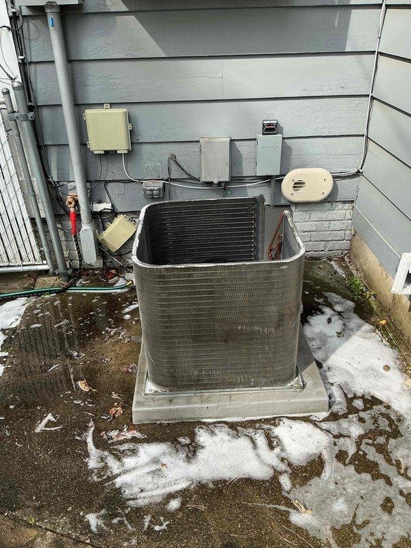 Completed comprehensive tune-up service on 10-year-old Rheem furnace and matching outdoor condensing unit. Performed full system inspection, cleaned components, verified proper operation of both heating and cooling systems, checked refrigerant lines and condensate drainage, and confirmed all electrical connections and safety controls were functioning within manufacturer specifications.