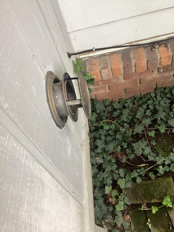 Conducted on-site evaluation for wall furnace replacement in residential property. Assessed existing HVAC unit located in upper-level space, documented current equipment configuration including filter access and control panels, and photographed exterior access point at brick wall location. Provided comprehensive estimate for complete wall furnace replacement system.