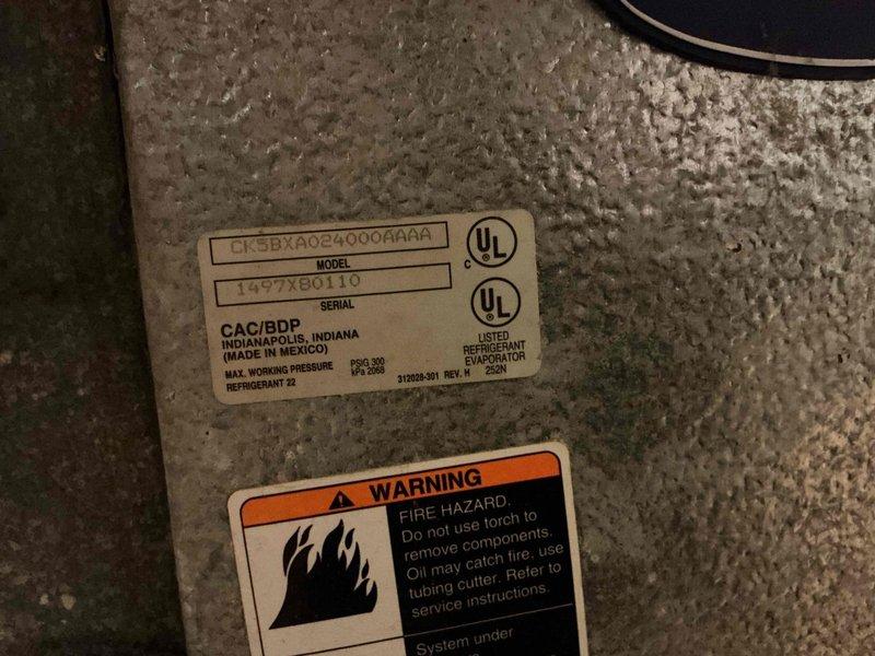 Performed preventive maintenance tune-up on a 4-year-old outdoor air conditioning unit, model 1497XB0110 manufactured by CAC/BDP. Completed comprehensive system inspection, verified refrigerant levels and pressures, cleaned condenser coils, checked electrical connections, and confirmed proper operation of all components to ensure optimal cooling performance for the upcoming season.