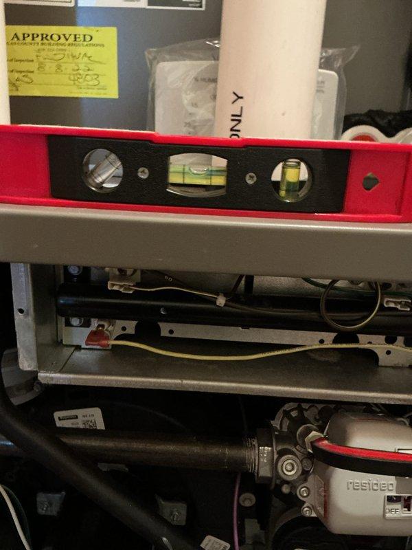 Completed comprehensive heating maintenance on 3-year-old gas furnace located in utility closet. Performed full system inspection including verification of level installation, electrical diagnostics with multimeter confirming proper voltage readings, and thorough examination of all internal components, blower assembly, and condensate drainage system. All equipment found operating within manufacturer specifications with no issues identified.
