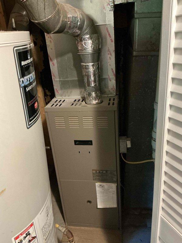 Performed routine maintenance tune-up on a seven-year-old residential furnace unit with no reported operational issues. Completed thorough system inspection, cleaning of internal components, and verified proper operation of all mechanical assemblies and ductwork connections. Unit tested and confirmed to be functioning within normal parameters.