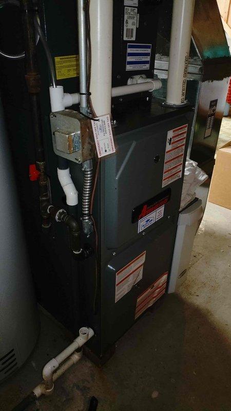Completed comprehensive furnace maintenance on an 11-year-old residential heating unit. Performed standard tune-up procedures including inspection of all major components, burner assembly, heat exchanger, blower motor, and safety controls. Verified proper operation of condensate drainage system and PVC venting, checked gas connections and electrical components, and confirmed unit is functioning within manufacturer specifications.